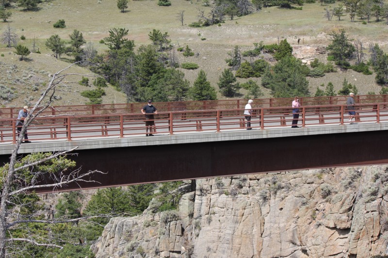 Chief Joseph Scenic Byway
Sunlight Bridge over Sunlight Creek. Charlie is the one in the dark shirt and pants.
